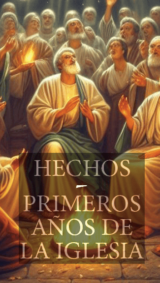 Portada del libro de Hechos. Los discípulos reciben al Espíritu Santo.