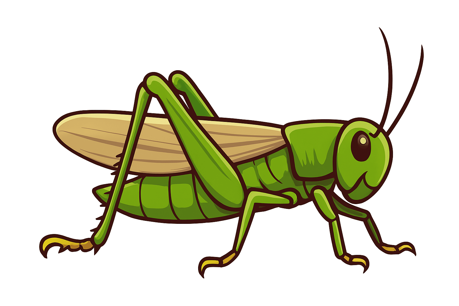 Insecto volador llamado saltamontes