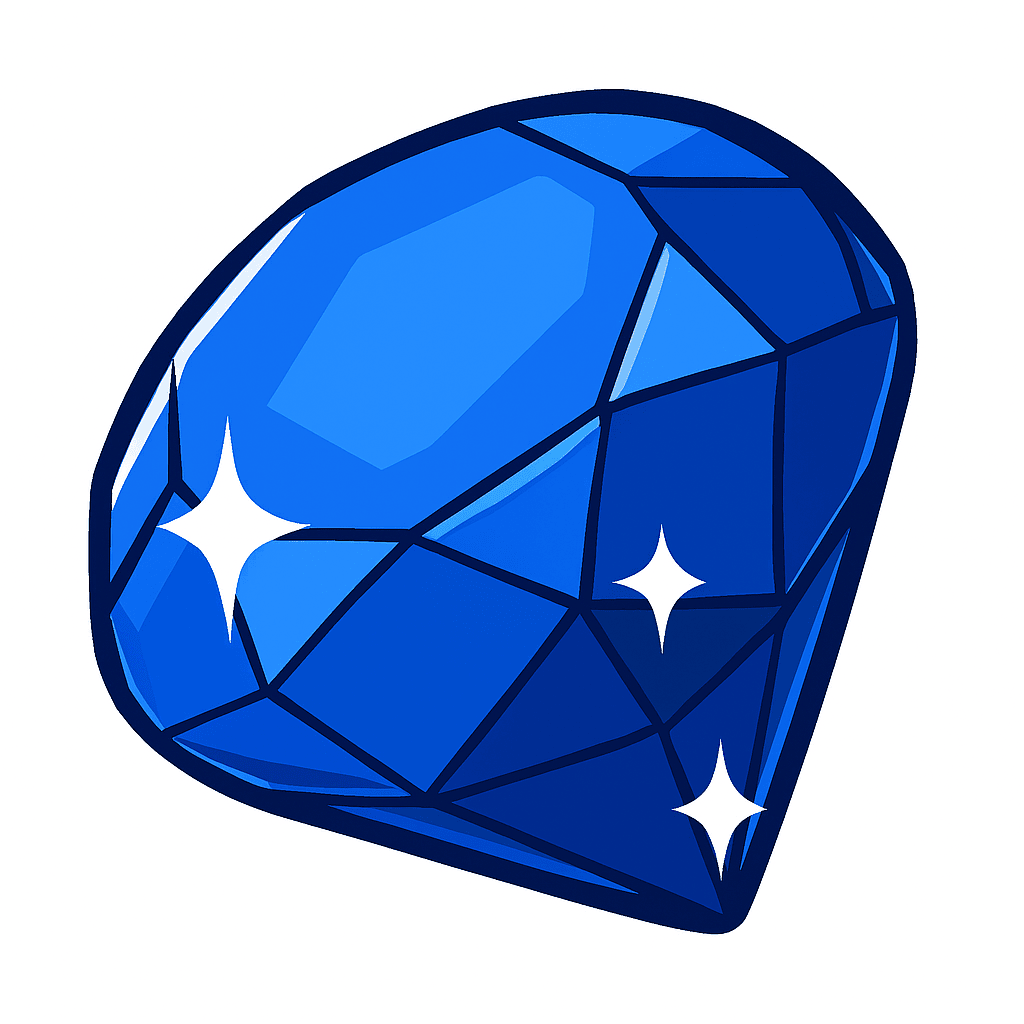 Piedra preciosa azúl