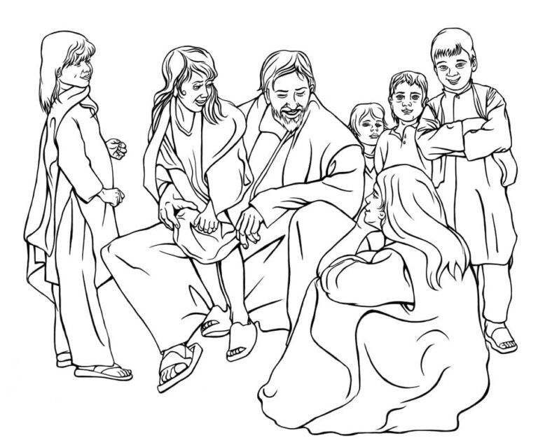 Jesús rodeado de niños