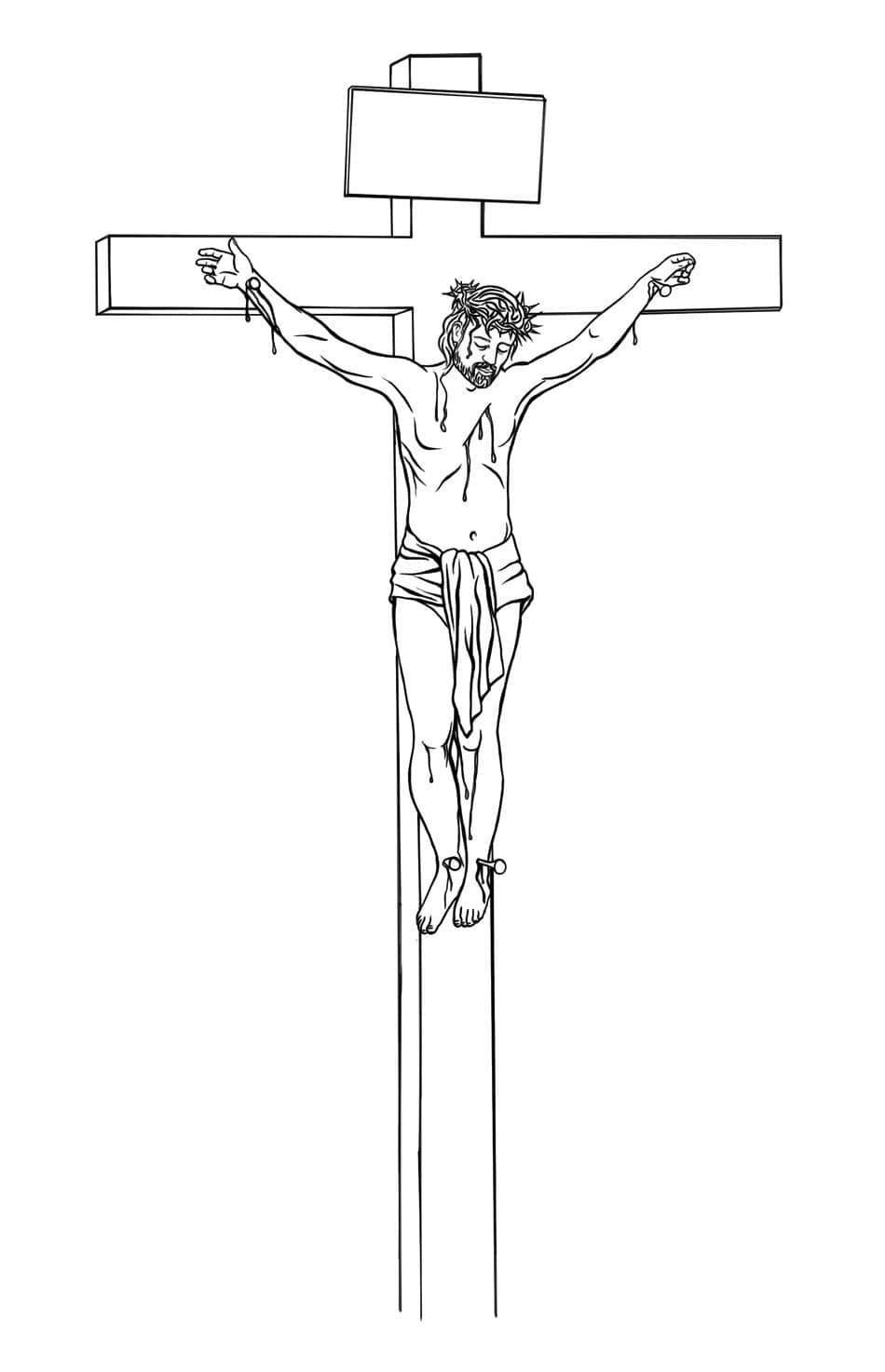 Jesús muere en la cruz